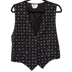 Byer California vintage boho cottagecore paisley floral print vest size medium